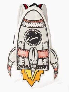 Stella McCartney White Kids Backpack with Black Trim